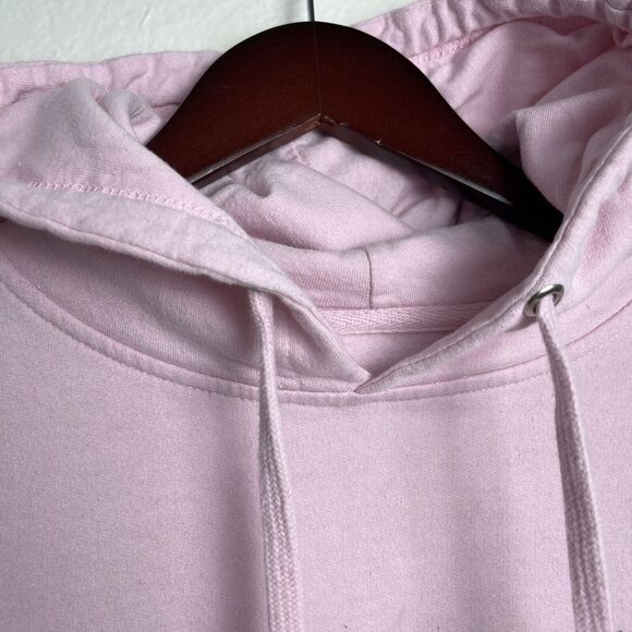 Anti Social Social Club Hoodie Small Pink Spellout Pull Over Streetwear Flames - Picture 5 of 11